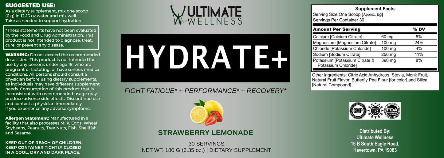 Hydrate+ - 30 Servings