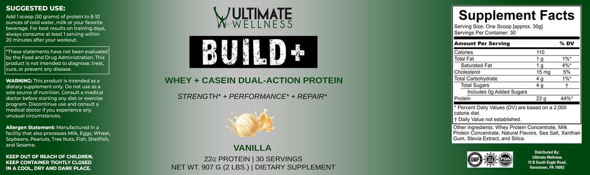 Build+ - Whey + Casein Protein